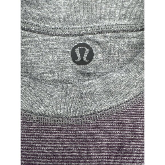 Lululemon Sweater Mens purple & Grey Performance Activewear Top reversable - Picture 5 of 12